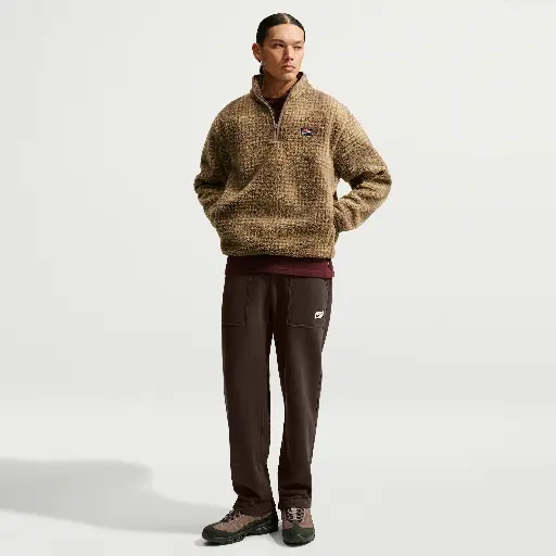 Nike fleece herenbroek met open zoom - Bruin