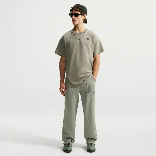 Nike fleece herenbroek met open zoom - Grijs