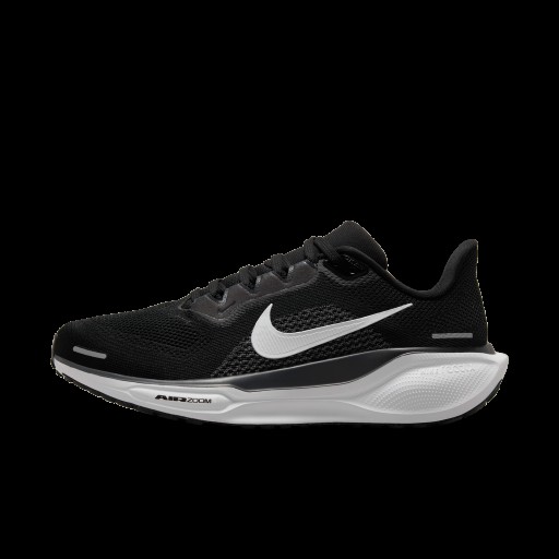 Nike Pegasus 41 hardloopschoenen voor dames (breed, straat) - Zwart