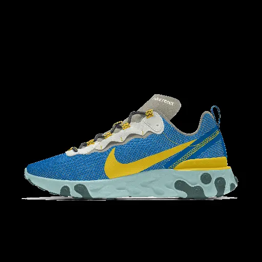 Nike React Element 55 Premium By You Custom herenschoen - Blauw