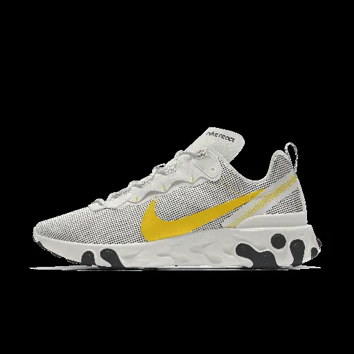Nike React Element 55 Premium By You Custom herenschoen - Geel