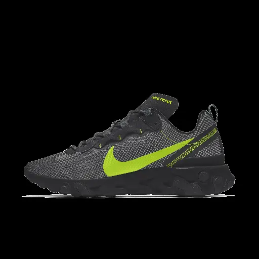 Nike React Element 55 Premium By You Custom herenschoen - Zwart