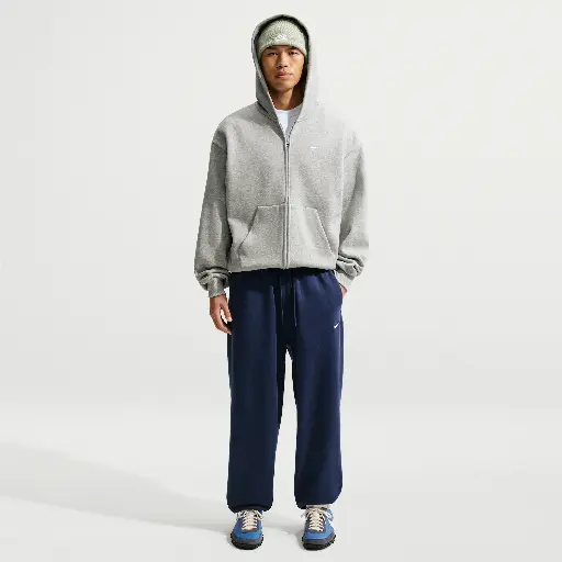 Nike Solo Fleece herenbroek met boorden - Blauw