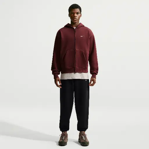 Nike Solo Fleece herenbroek met boorden - Zwart