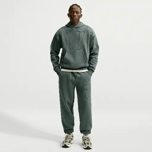Nike Solo Fleece ruimvallende herenbroek met boorden - Groen