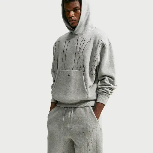 Nike Solo Fleece ruimvallende herenhoodie - Grijs
