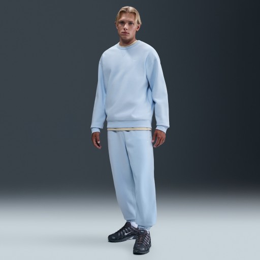 Nike Solo Swoosh fleecebroek met boorden voor heren - Blauw