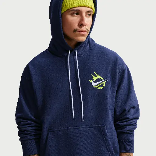 Nike Solo Swoosh Fleecehoodie voor heren - Blauw