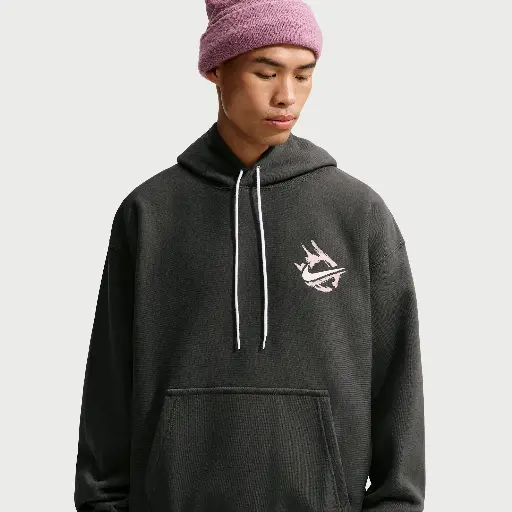 Nike Solo Swoosh Fleecehoodie voor heren - Grijs