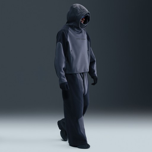 Nike Tech Boreas knit herenbroek met open zoom - Blauw