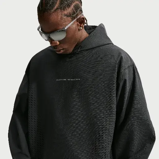 Nike Tech Dri-FIT Shori knit pullover hoodie voor heren - Zwart