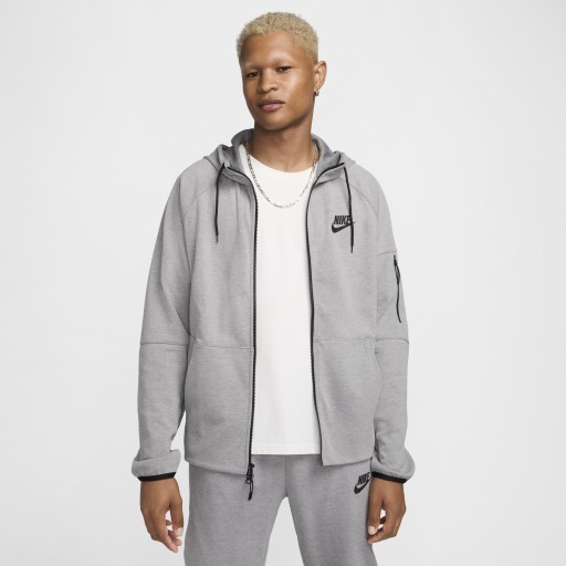 Nike Tech Essentials fleecehoodie met rits voor heren - Grijs