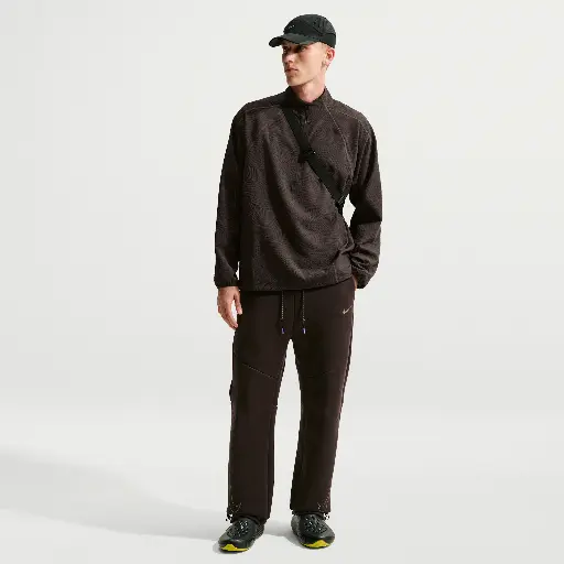 Nike Tech fleecebroek met open zoom voor heren - Bruin