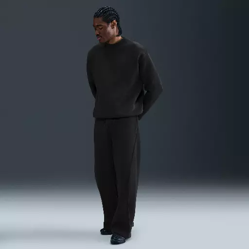 Nike Tech ruimvallende fleecebroek met open zoom voor heren - Zwart