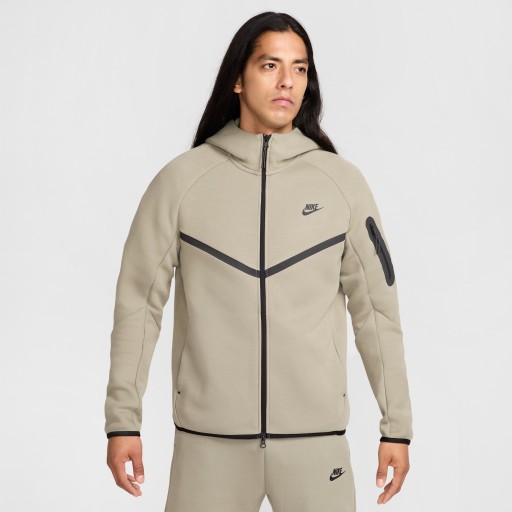 Nike Tech Windrunner herenjack van fleece met rits over de hele lengte - Groen