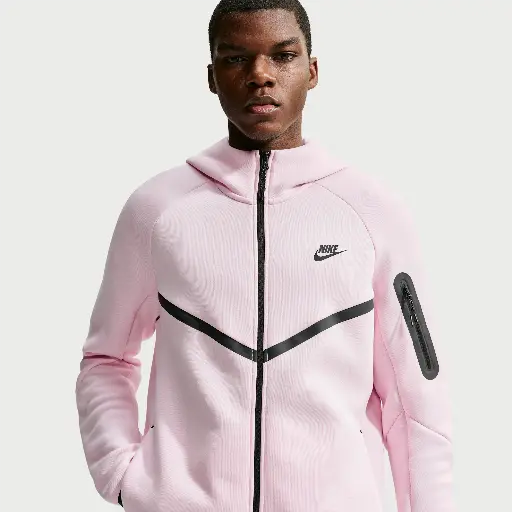 Nike Tech Windrunner herenjack van fleece met rits over de hele lengte - Roze