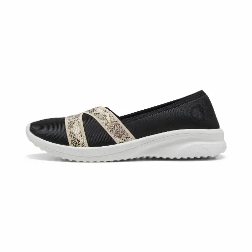 PUMA Adelina 2 Snake Chic sneakers voor Dames, Zwart/Goud