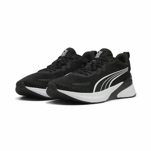 PUMA Agile Lite uniseks sportschoenen, Zwart/Wit/Zilver