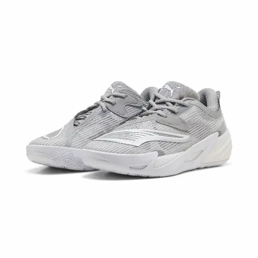 PUMA All-Pro NITROâ¢ 2 Core basketbalschoenen, Grijs/Wit/Zilver