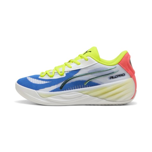 PUMA All-Pro NITROâ¢ basketbalschoenen uniseks, Roze/Geel/Wit