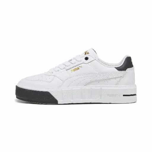 PUMA Cali Court leren damessneakers, Zwart/Wit