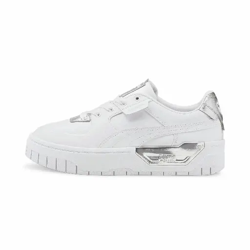 PUMA Cali Dream Metal sportschoenen voor Dames, Wit/Zilver