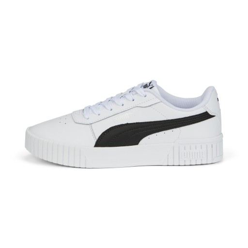 PUMA Carina 2.0 sneakers voor Dames, Zwart/Wit/Zilver