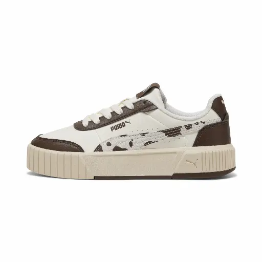 PUMA Carina Mia Wild sneakers voor Dames, Wit/Bruin