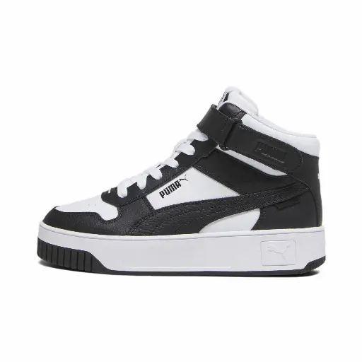 PUMA Carina Street halfhoge sneakers voor Dames, Zwart/Wit