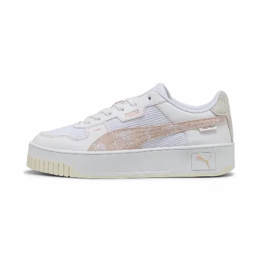PUMA Carina Street Lux Crafted Flowers sneakers voor Dames, Roze/Wit