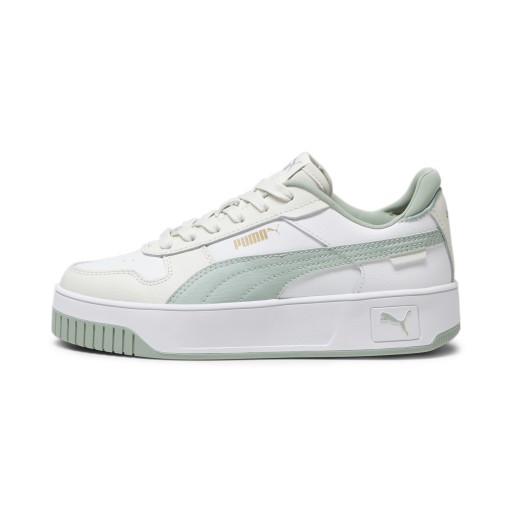 PUMA Carina Street sneakers voor Dames, Groen/Grijs/Wit