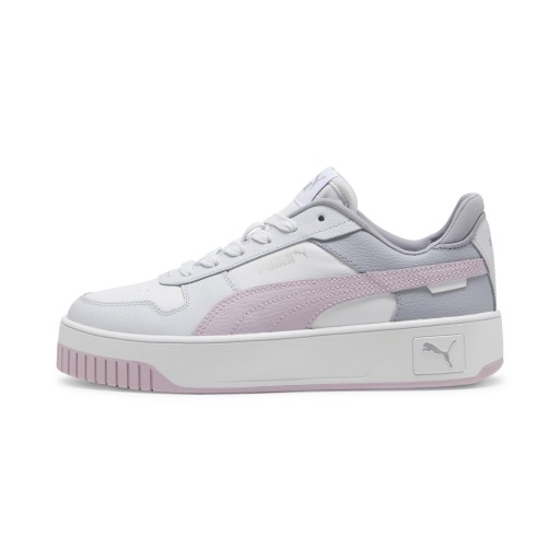 PUMA Carina Street sneakers voor Dames, Wit/Paars/Zilver