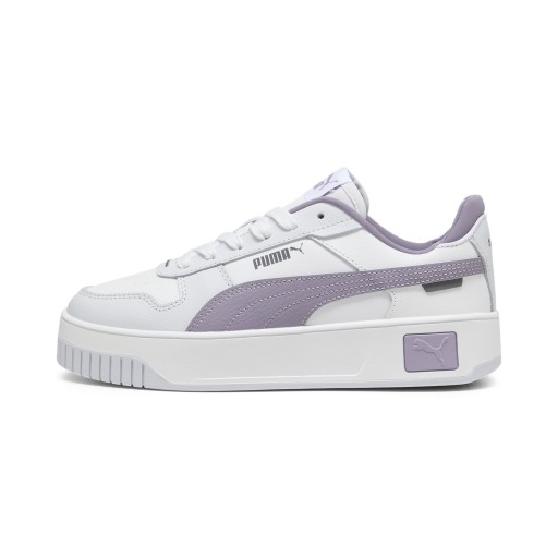 PUMA Carina Street sneakers voor Dames, Wit/Zilver