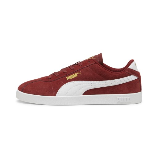 PUMA Club II Suede unisex sneakers, Rood/Wit/Goud