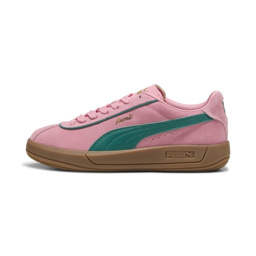 PUMA Club Klassika Suede sneakers voor Dames, Roze/Groen/Goud