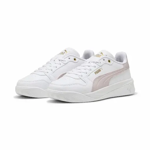 PUMA Court Bae sneakers voor Dames, Roze/Wit/Goud