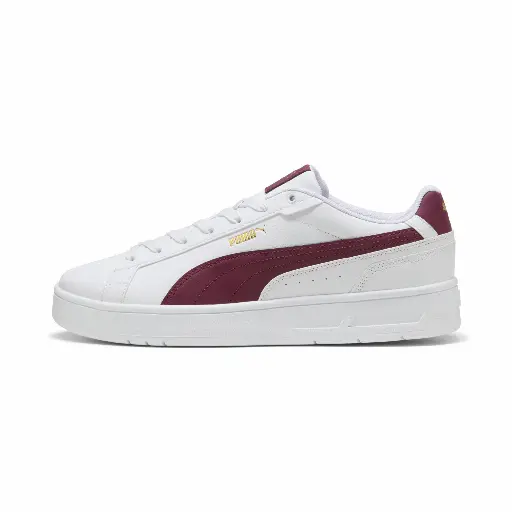 PUMA Court Classico sneakers unisex, Rood/Wit/Goud