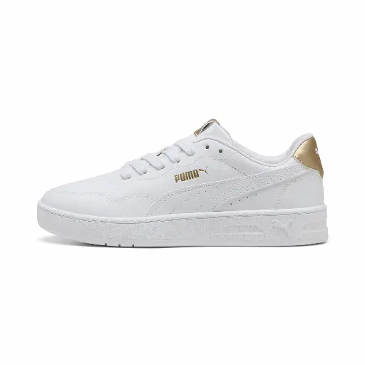 PUMA Court Lally Metallic Glam sneakers voor Dames, Wit/Goud