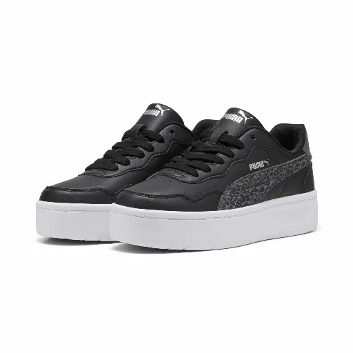 PUMA Court Lally Skye Feline sneakers voor Dames, Zwart/Wit