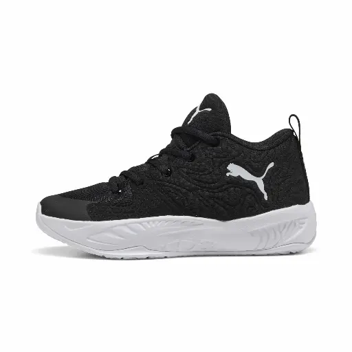 PUMA Court Pro 3 middelhoge basketbalschoenen, Zwart/Wit