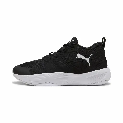 PUMA Court Pro 3 uniseks middelhoge basketbalschoenen, Zwart/Wit