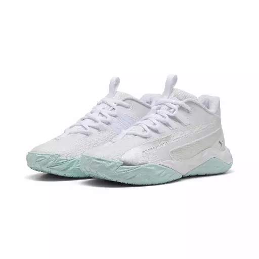 PUMA Dagger 2 middelhoge basketbalschoenen, Grijs/Wit/Zilver