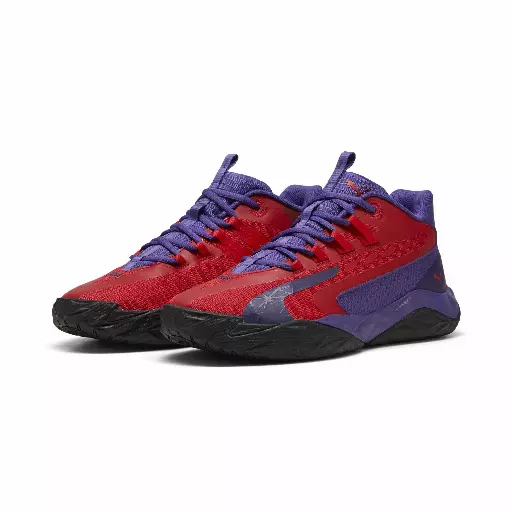 PUMA Dagger 2 middelhoge uniseks basketbalschoenen, Zwart/Rood