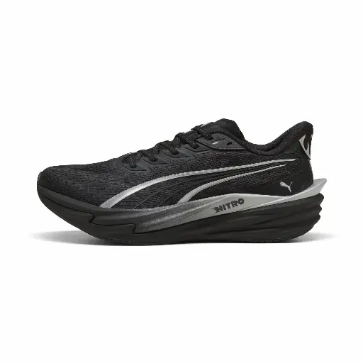 PUMA Deviate NITRO™ 4 Brightstride hardloopschoenen voor Heren, Zwart/Zilver