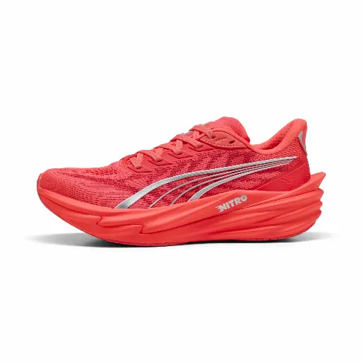 PUMA Deviate NITRO™ 4 hardloopschoenen voor Dames, Rood/Zilver