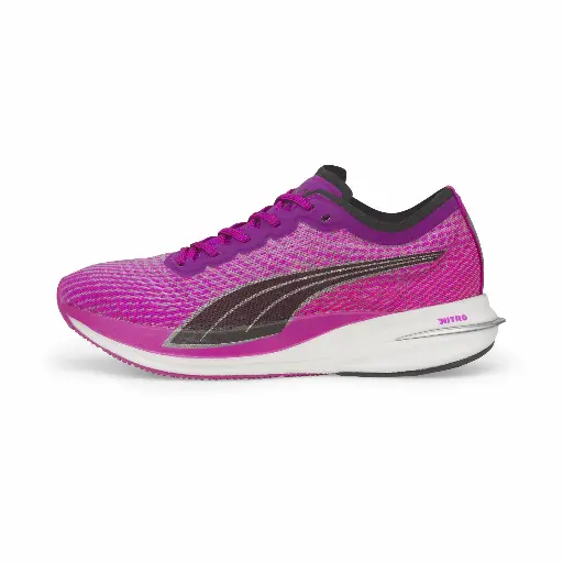 PUMA Deviate Nitro hardloopschoenen dames, Roze/Zwart/Zilver
