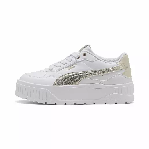 PUMA Karmen II Idol Metallic Whisper sneakers voor Dames, Wit/Goud