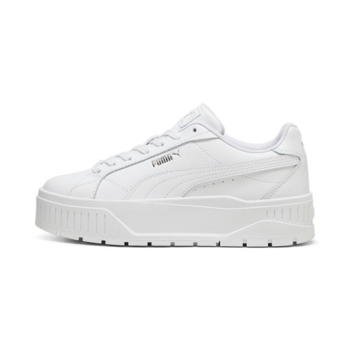 PUMA Karmen II Leather sneakers voor Dames, Wit/Zilver