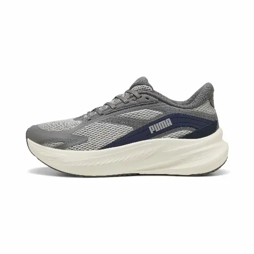 PUMA MaxStride Lite hardloopschoenen Uniseks, Blauw/Grijs/Wit