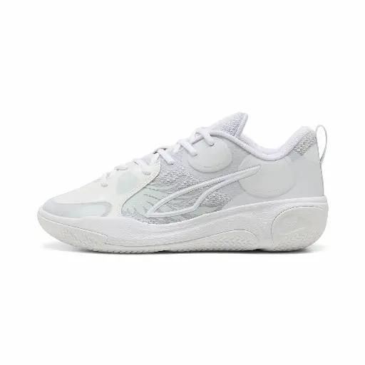 PUMA MB World.01 uniseks basketbalschoenen, Wit/Zilver